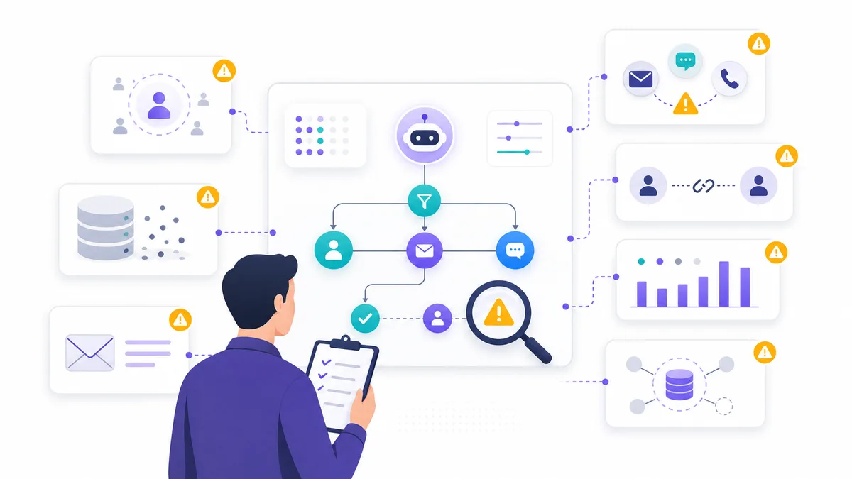 Seven AI sales automation failure modes including vague ICP and dirty CRM data
