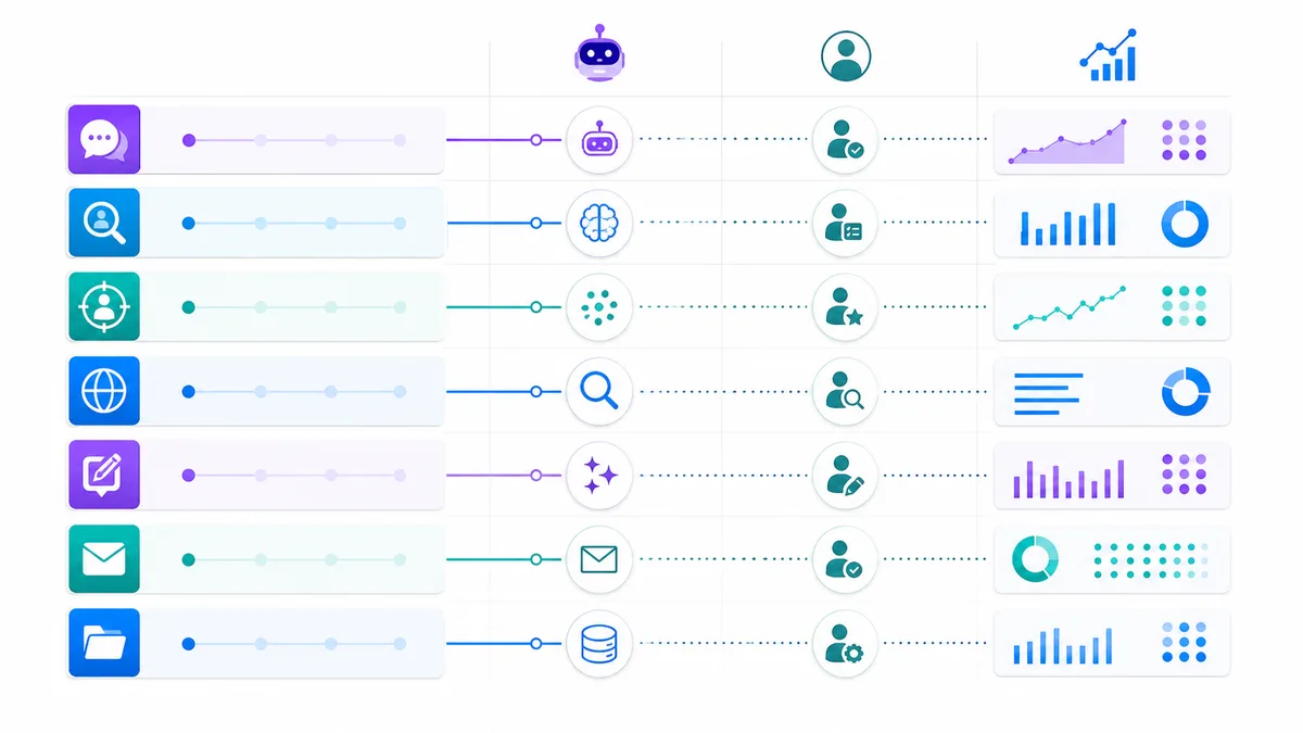 Matrix of AI sales automation workflows that work in 2026