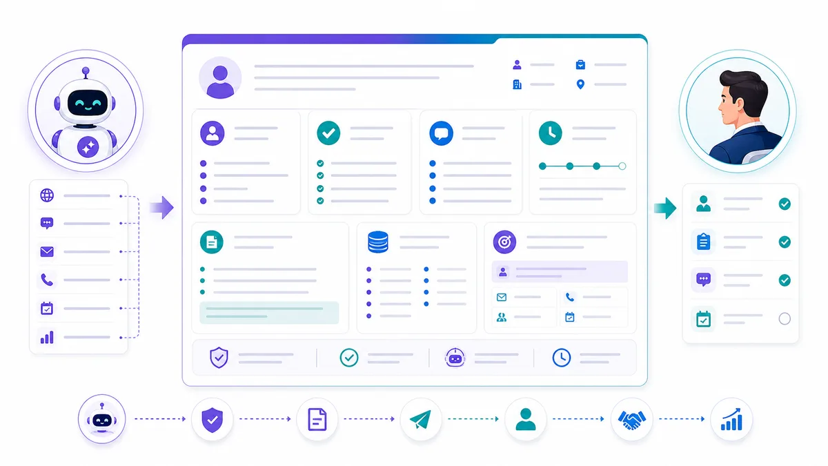 Qualified AI sales handoff standard with lead identity, qualification, objections, urgency, and next action