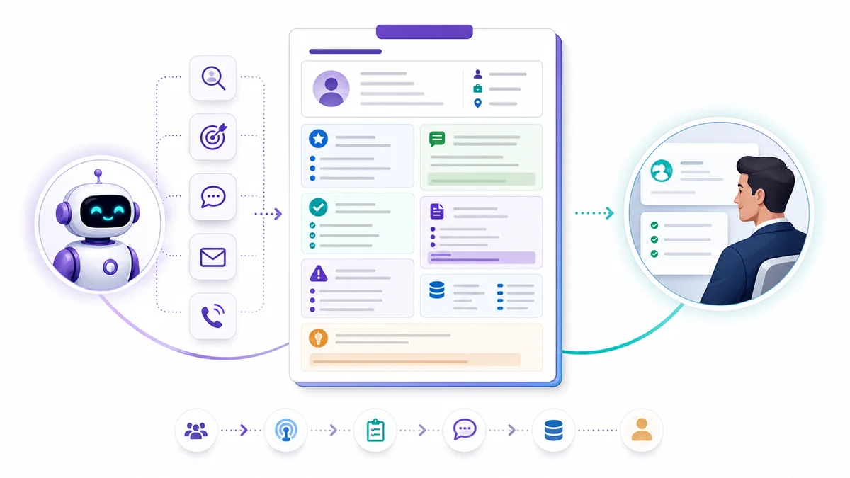 Qualified AI SDR handoff standard with lead identity, source, qualification, objections, and next action