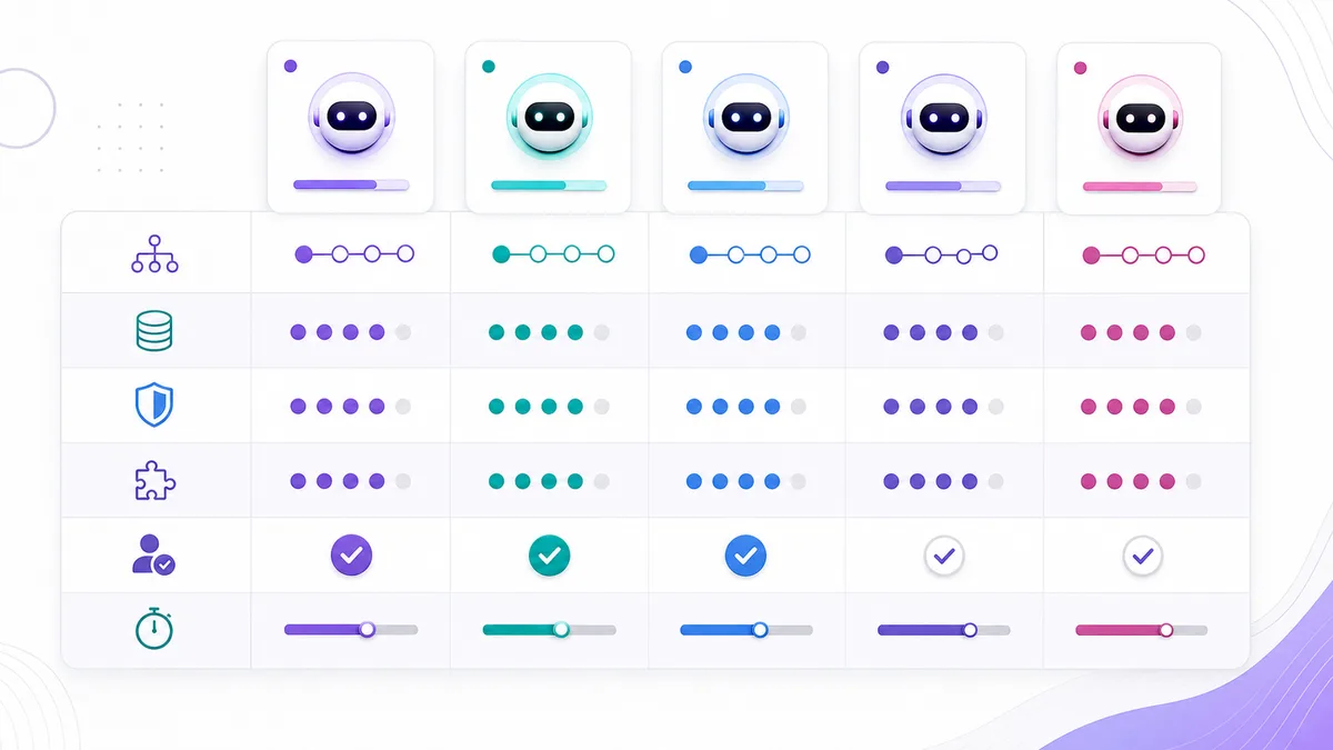 Evaluation matrix for startup AI sales agents covering workflow ownership, data quality, message controls, reply handling, and CRM handoff
